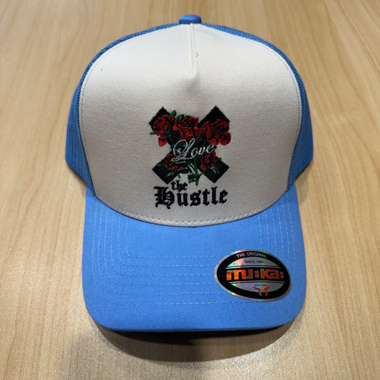 Muka The Hustle Ivory/Blue Trucker Hat