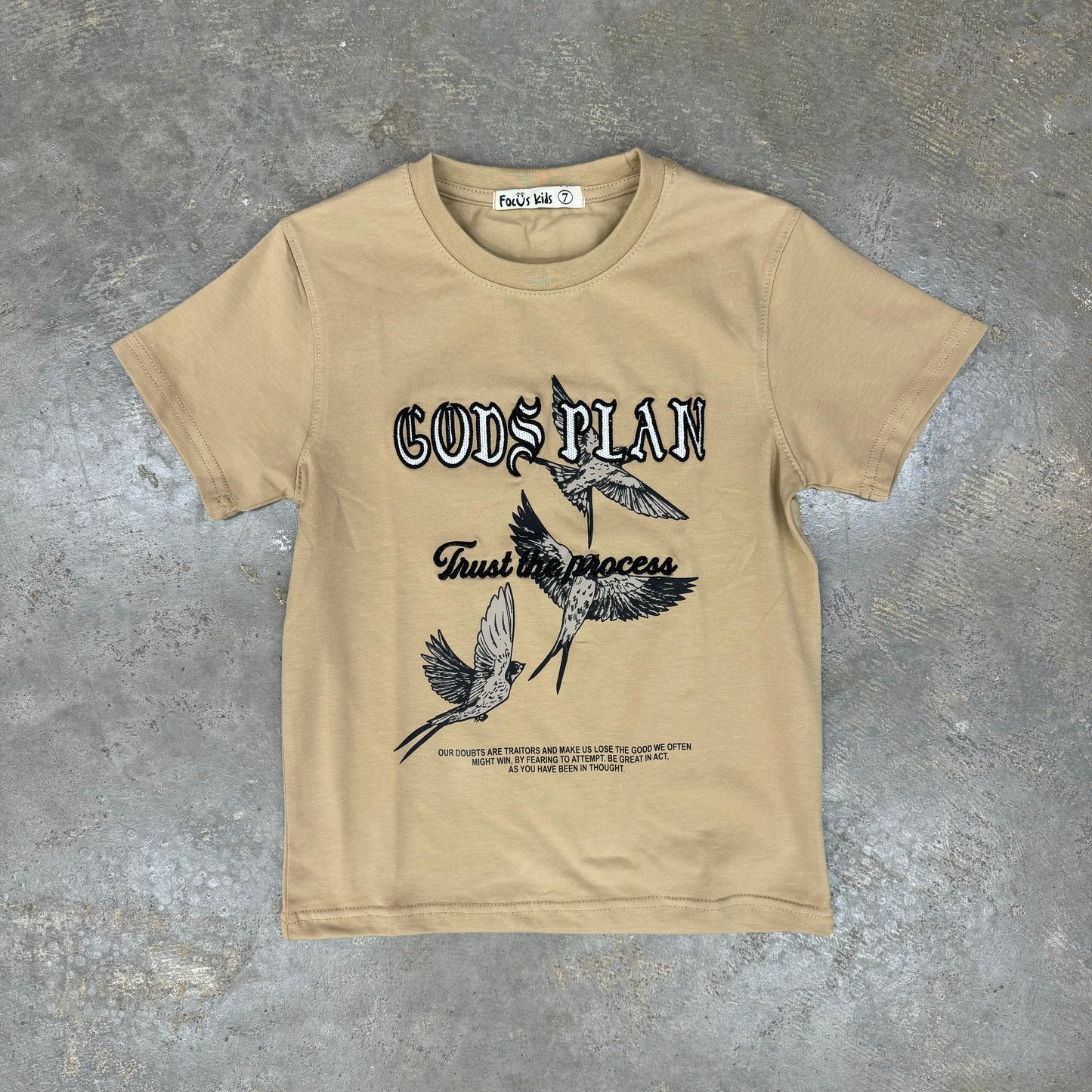 Focus Gods Plan Khaki T-shirt Boy's