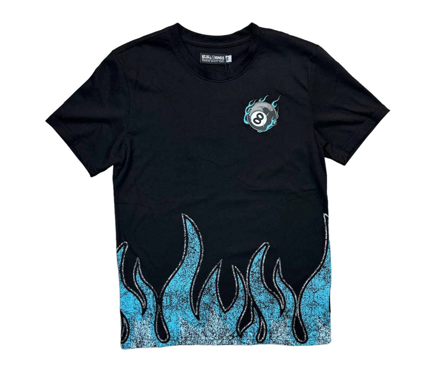 Rebel Minds Flame Black T-Shirt