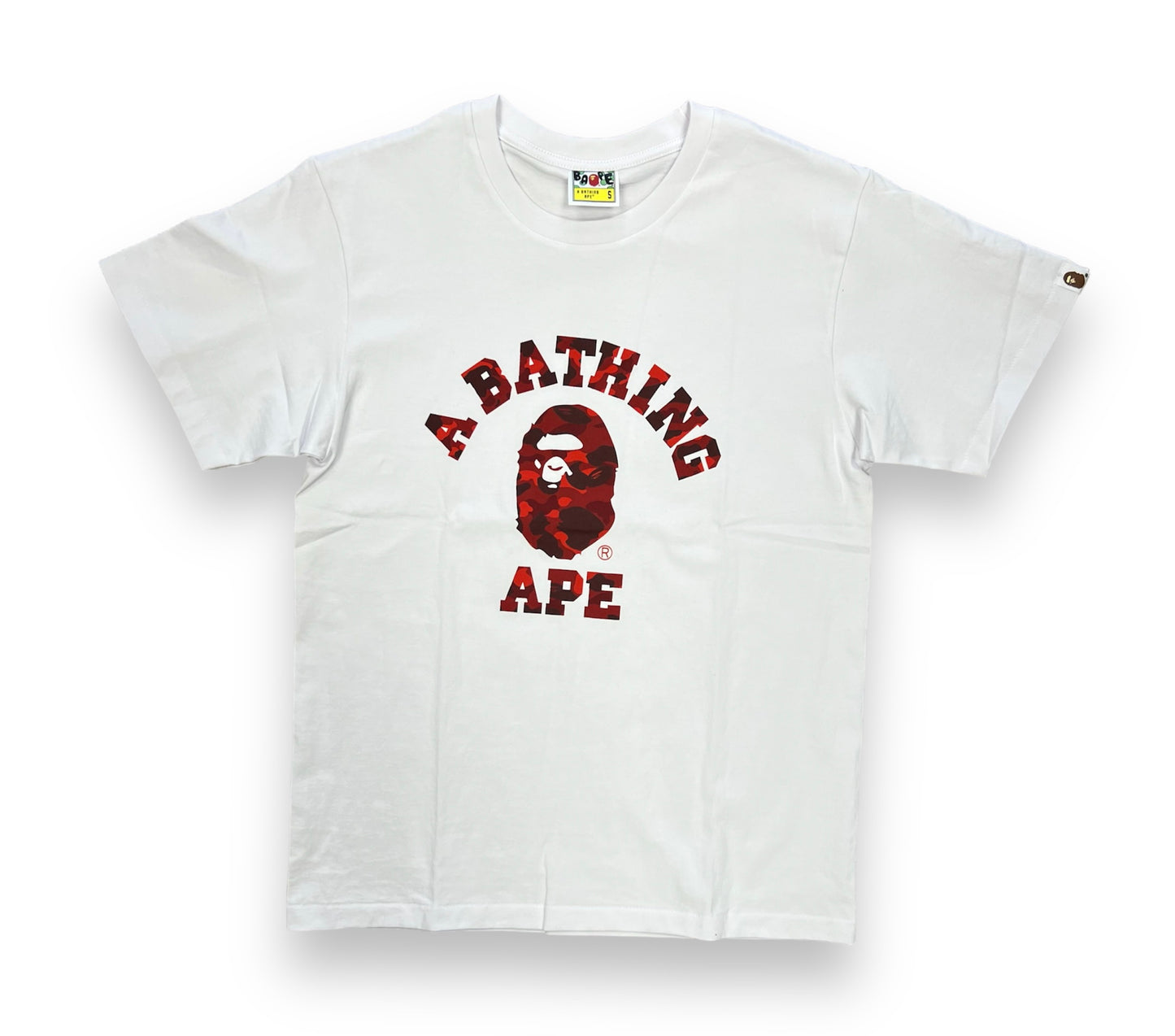 A Bathing Ape Bape "Camo College " White T-Shirt