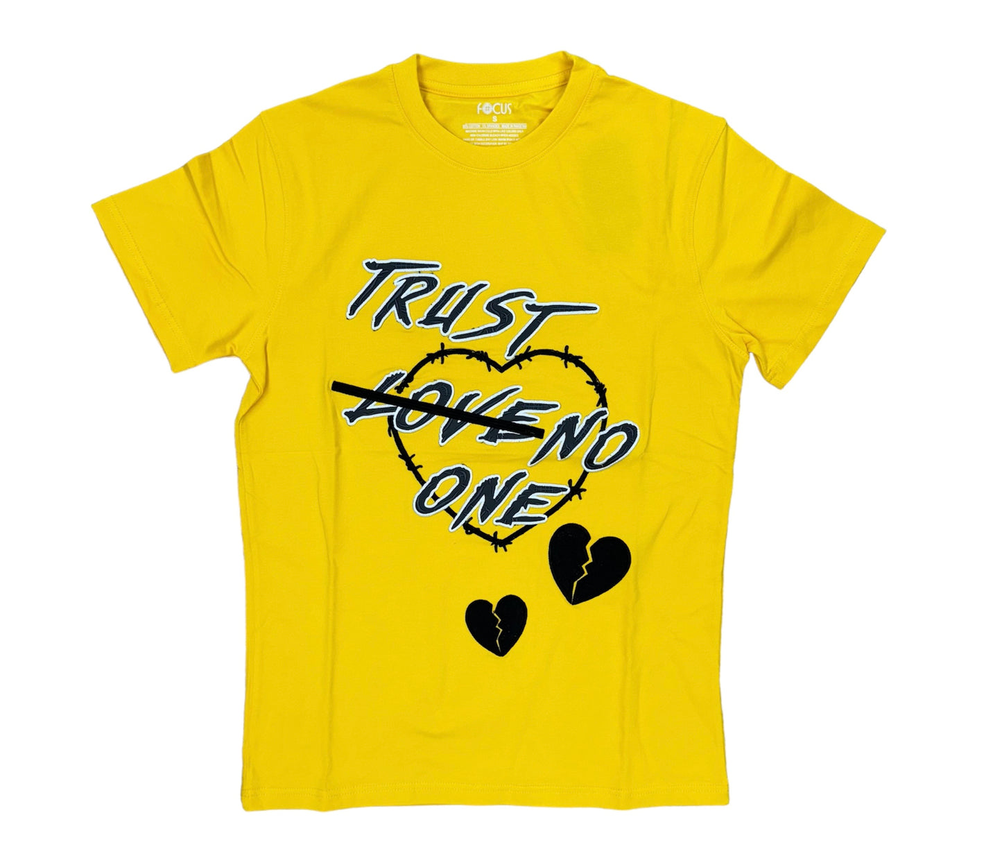 Focus Trust Love No One Yellow T-shirt