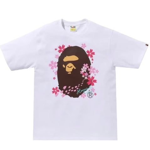 A Bathing Ape Bape “ Sakura " White T-Shirt