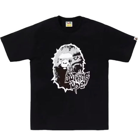 A Bathing Ape Bape “ Mad Ape " Black T-Shirt