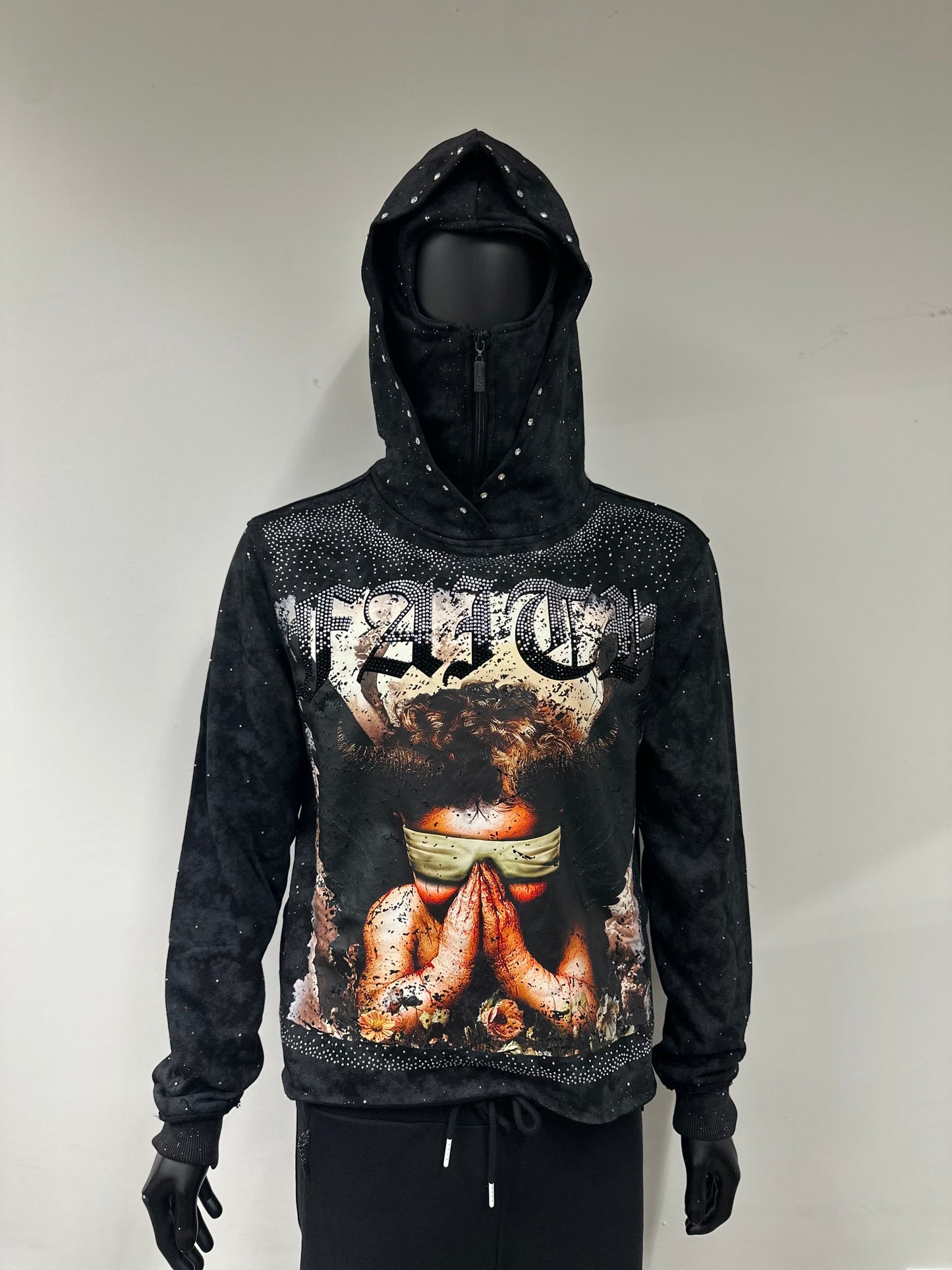 Bkys Faith Black Cropped Hoodie