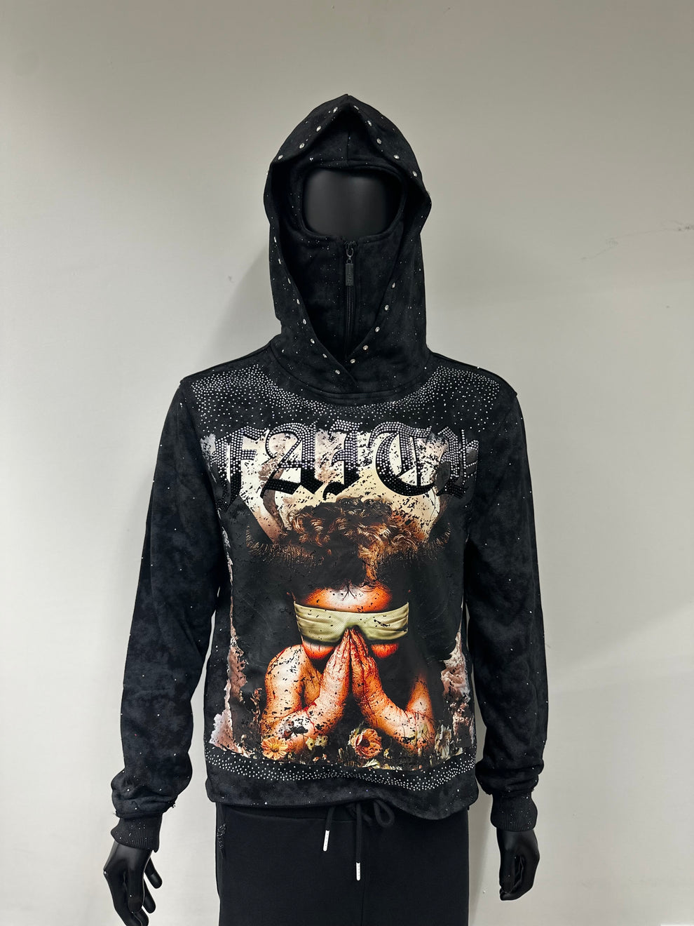 Bkys Faith Black Cropped Hoodie