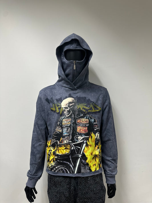 Bkys Trusted Blue Cropped Hoodie