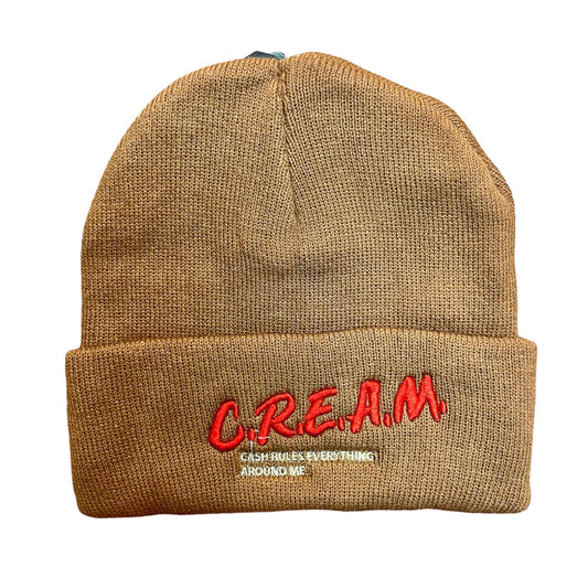 MUKA CREAM BEANIE HAT TIMBER