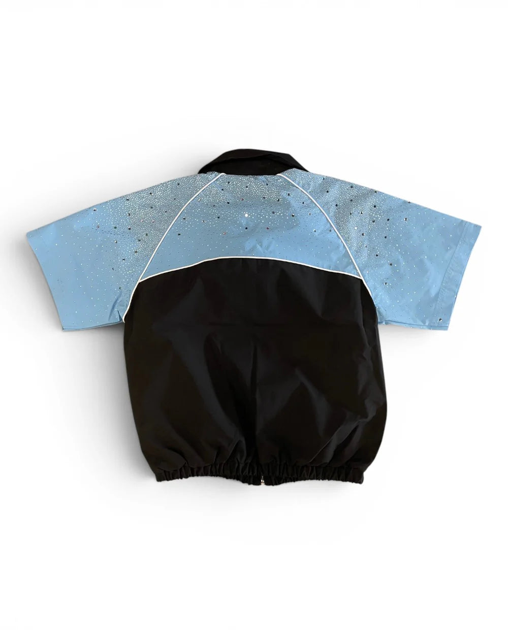 Kindred Rhinestone Nylon Short Set Black / Blue