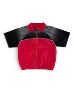 Kindred Rhinestone Nylon Short Set Red / Black