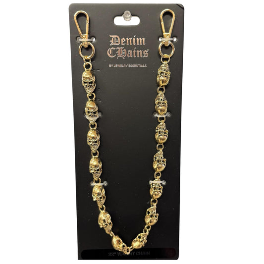 Skull Jeans Chain 22" Gold (Wallet Chain) "130"