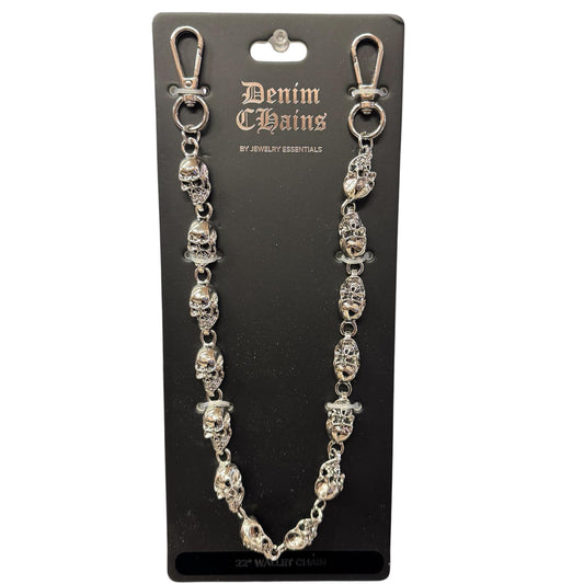 Skull Jeans Chain 22" Silver (Wallet Chain) "130"