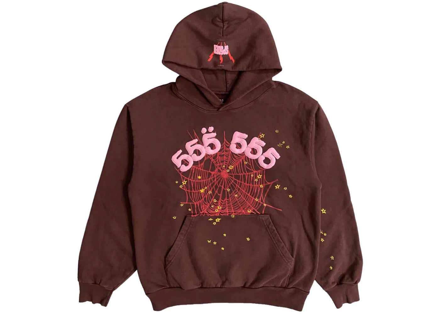 Spider Angle Number Brown Hoodie