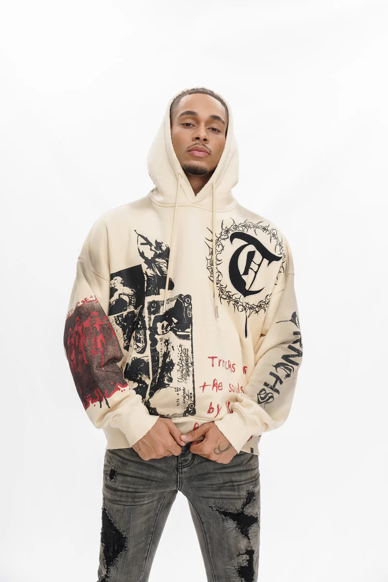 The Trnchs  Forged in Fire Off White Hoodie