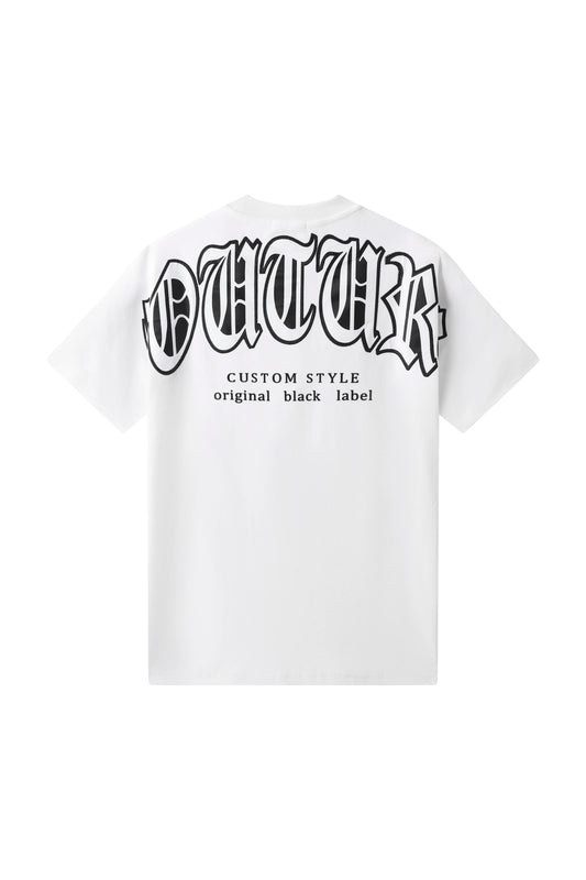 Black Label "COUTURE" Oversize White T-Shirt