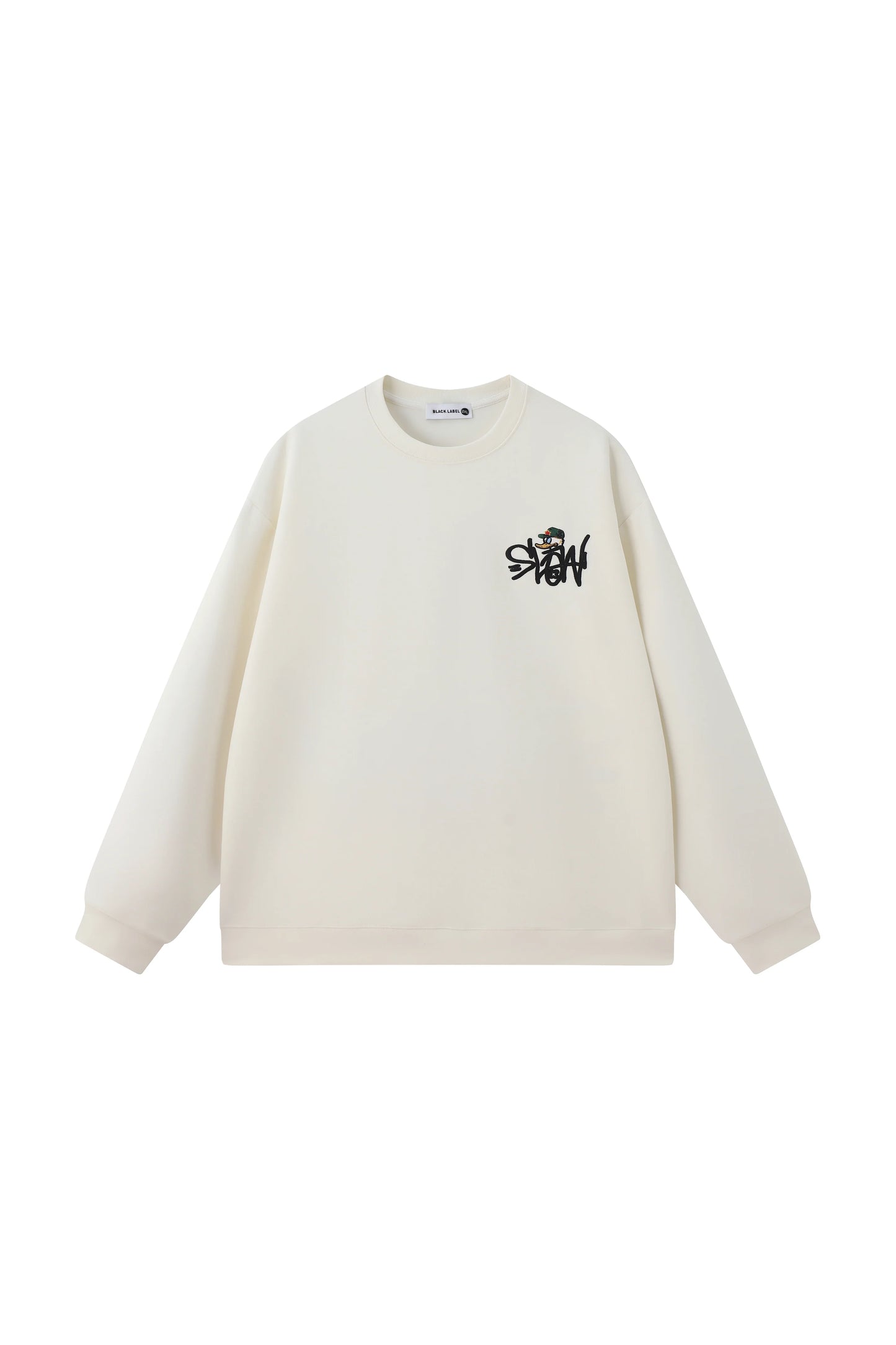 Rawyalty Men Black Label "SLOW" Cream Crew Neck