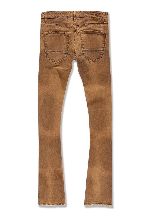 Jordan Craig Martin - Santorini Stacked Flare Wheat Denim Jeans