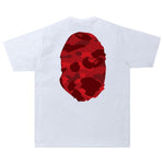 BAPE Big Ape Head Tee White /Red