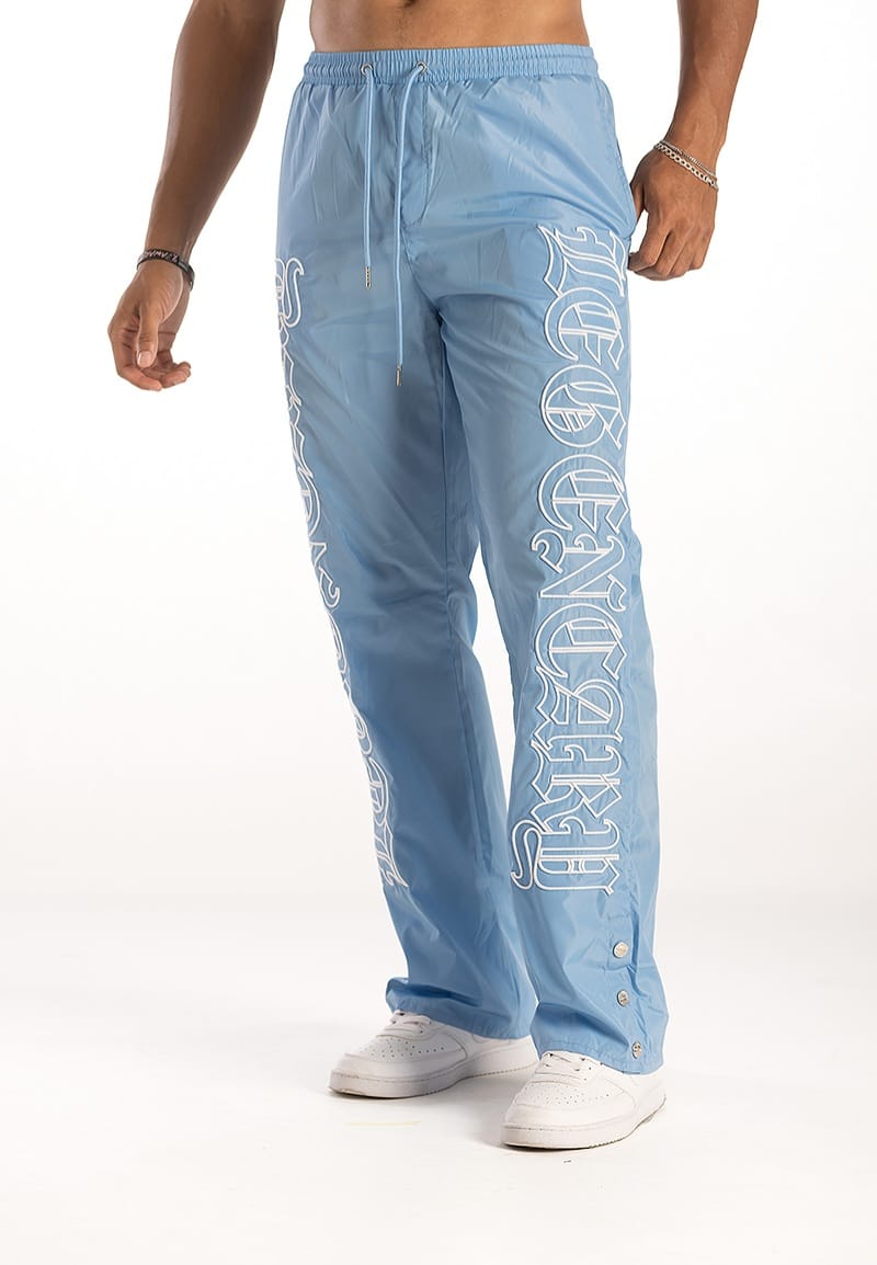 Kindred Nylon Embroidery Snap Button Pants Light Blue