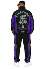 First Row Black & Purple Tracksuit