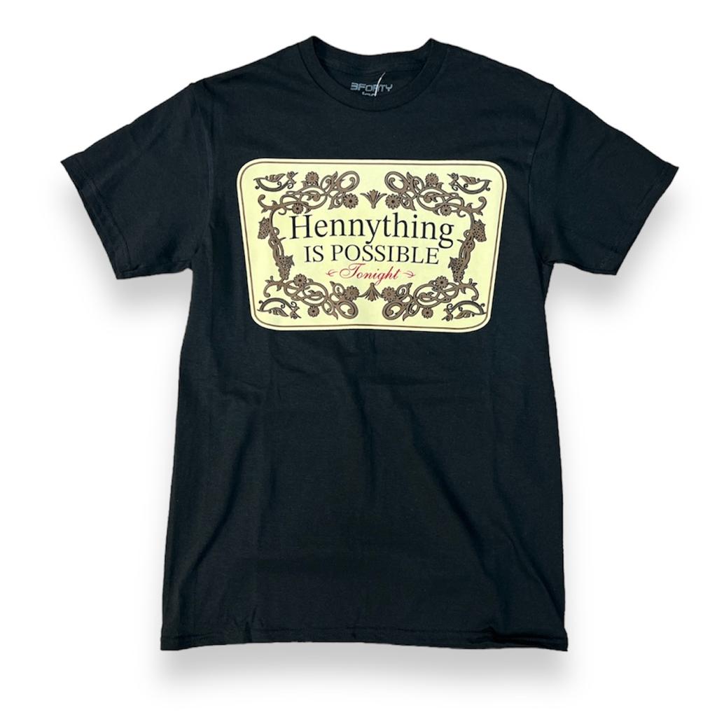 3FORTY HENNYTHING IS POSSIBLE BLACK T-SHIRT