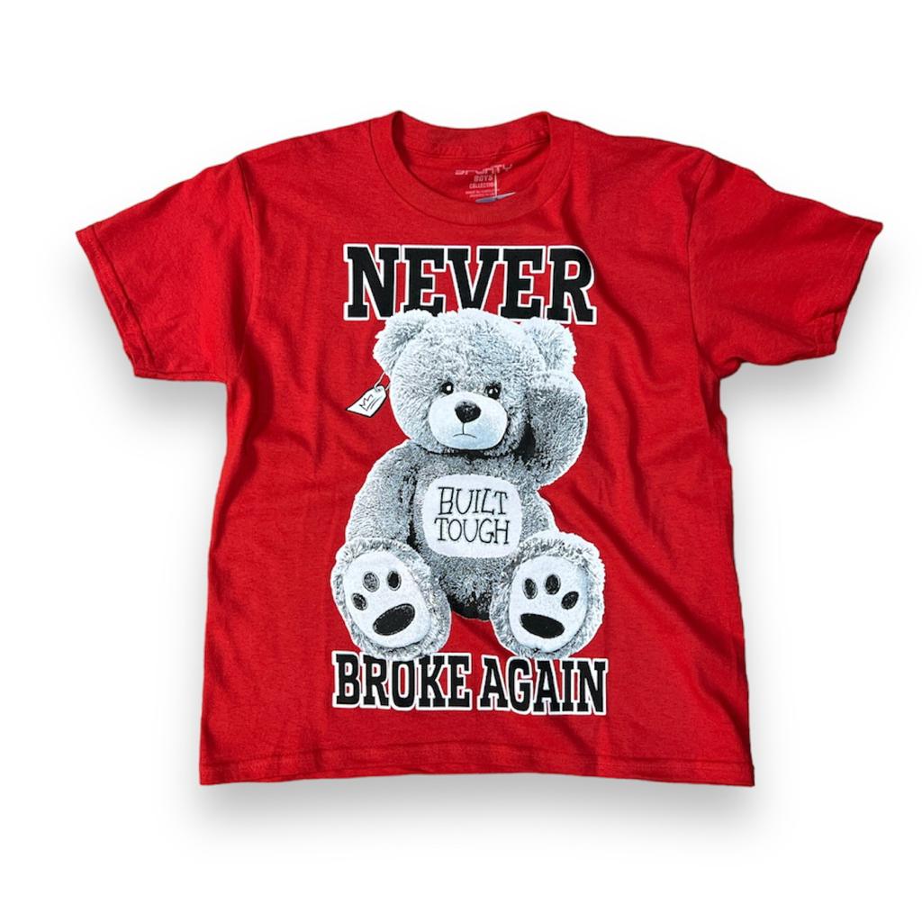 3FORTY NEVER BROKE AGAIN RED T-SHIRT BOY'S