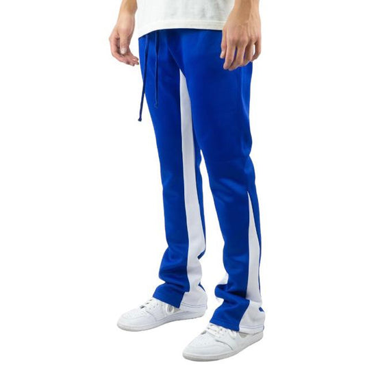 REBEL MINDS ONE STRIPE STACKED TRACK PANT ROYAL/WHITE