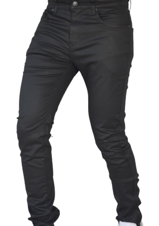 DISASTER WAX BLACK STRETCH PANTS