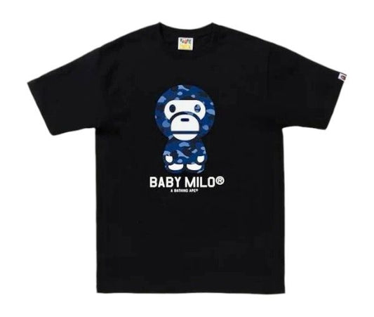 A Bathing Ape Bape Color Camo Baby Milo Tee Black