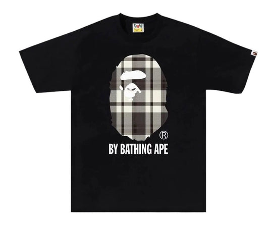 A Bathing Ape Bape Check By Bathing Ape Tee Black