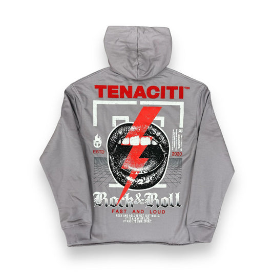 Tenaciti  Rock Lips Grey Hoodie