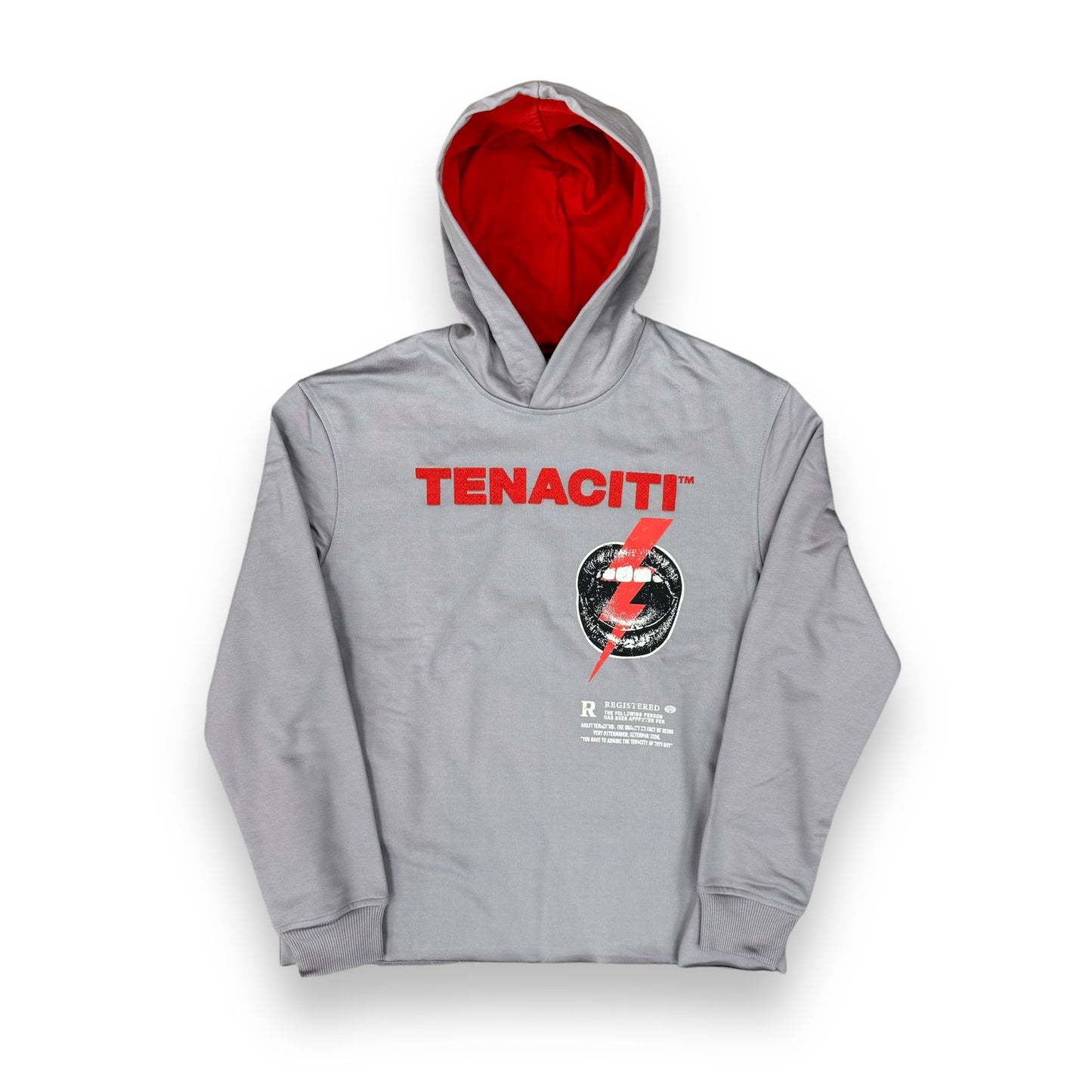 Tenaciti  Rock Lips Grey Hoodie