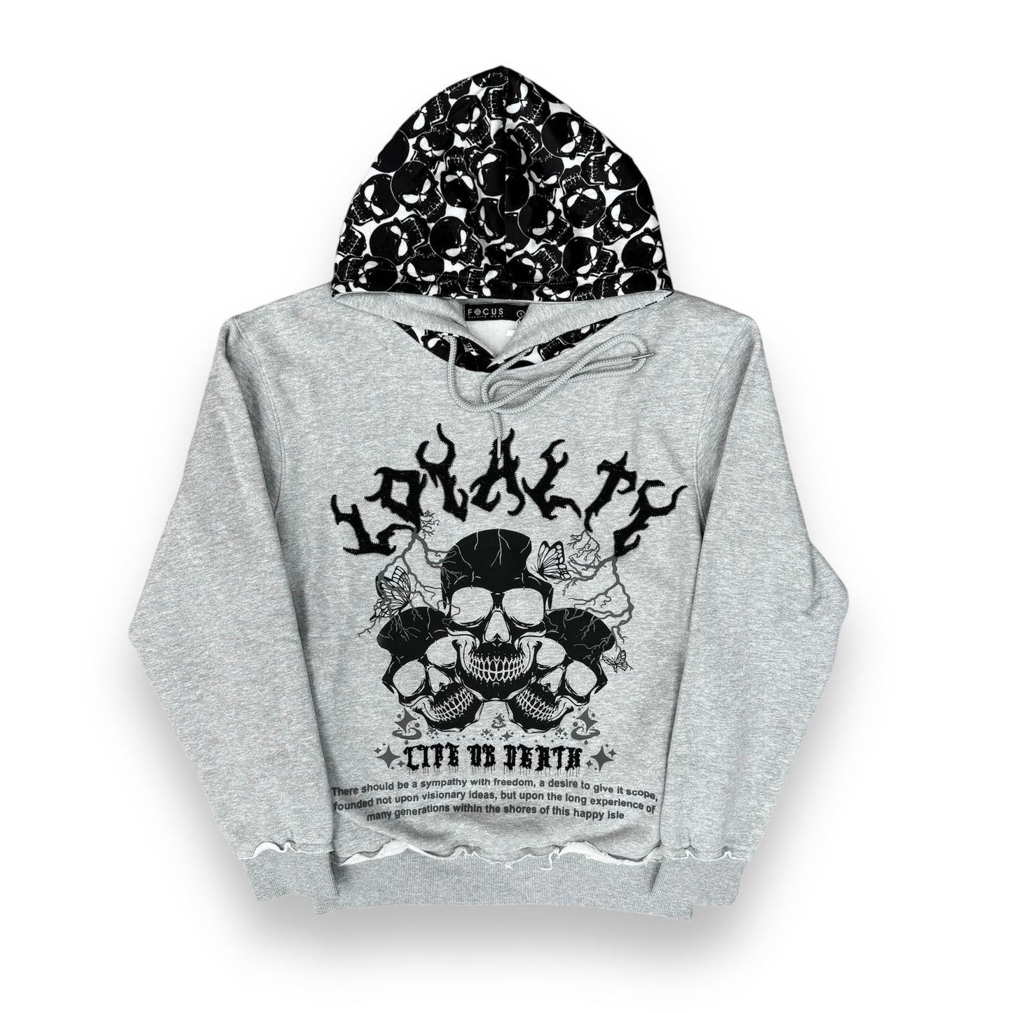 Focus Loyalty Skulls Hoodie Grey