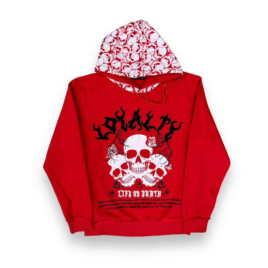 Focus Loyalty Skulls Hoodie Red