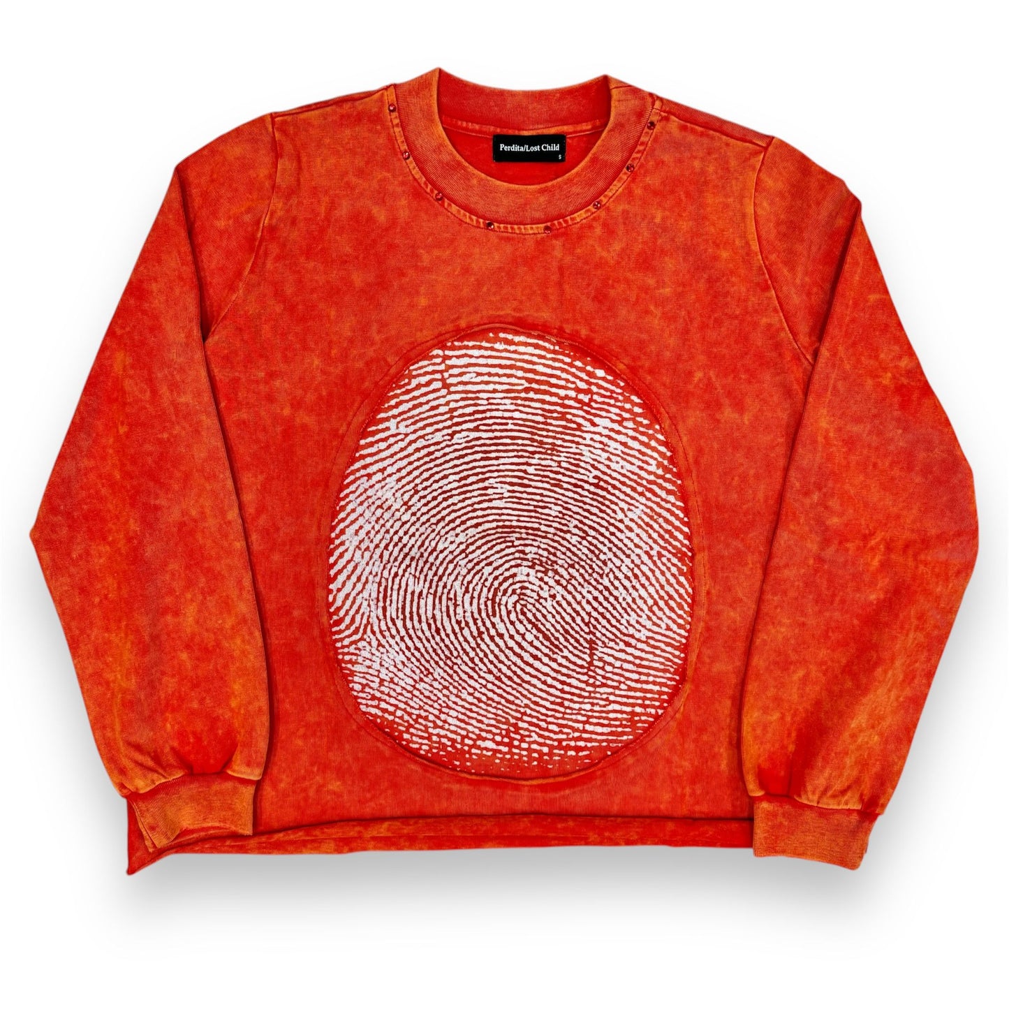 Lost Child  Killing Not Gangsta Acid Red/White Cropped Long Sleeve