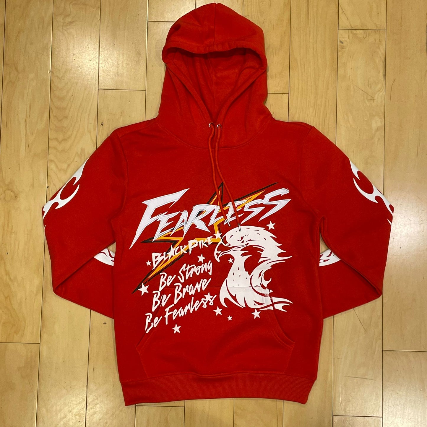 Black Pike Fleece Fearless Red Hoodie