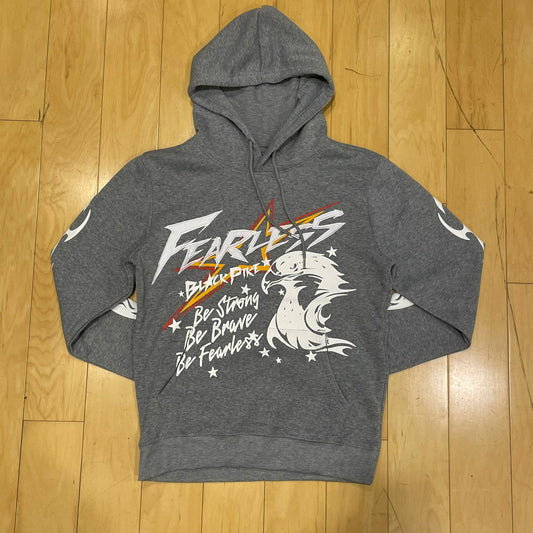 Black Pike Fleece Fearless Grey Hoodie