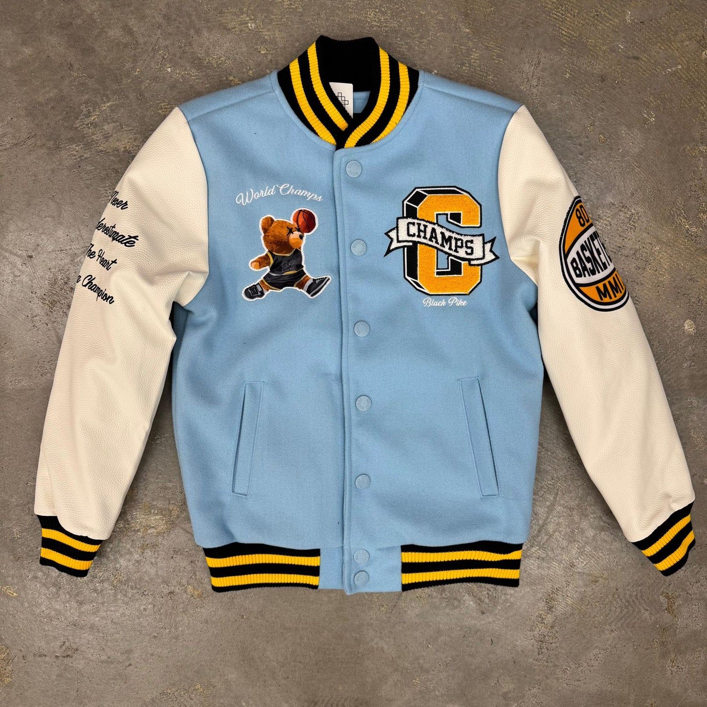 8ight Dstrkt Champion Light.Blue  Boy's Varsity Jacket