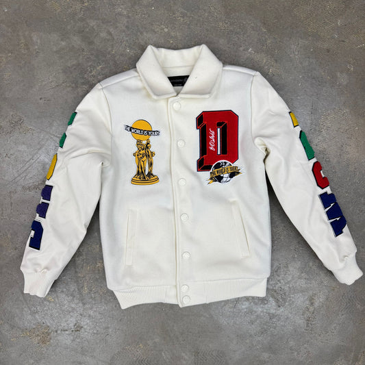 8ight Dstrkt The World Is Yours Natural  Boy's Varsity Jacket