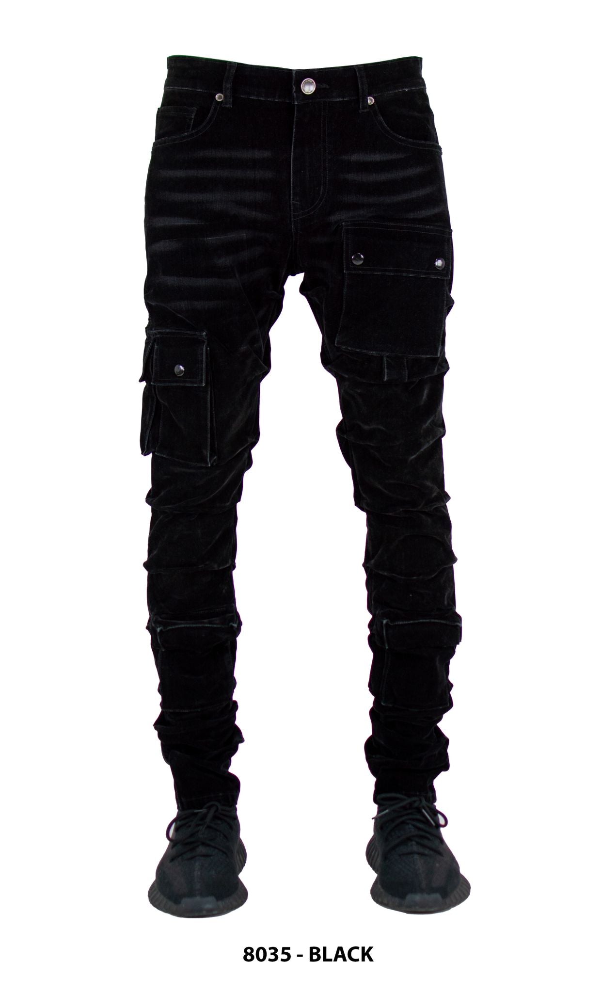 Focus Cgo Pocket Flocked Jeans Black