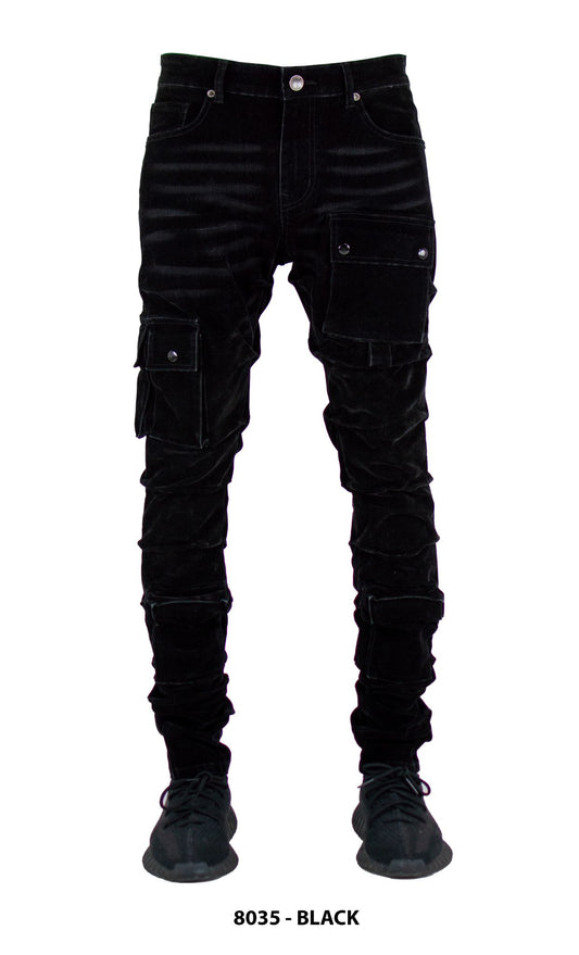 Focus Cgo Pocket Flocked Jeans Black