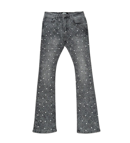 Vicious Wash Grey Embellished Denim