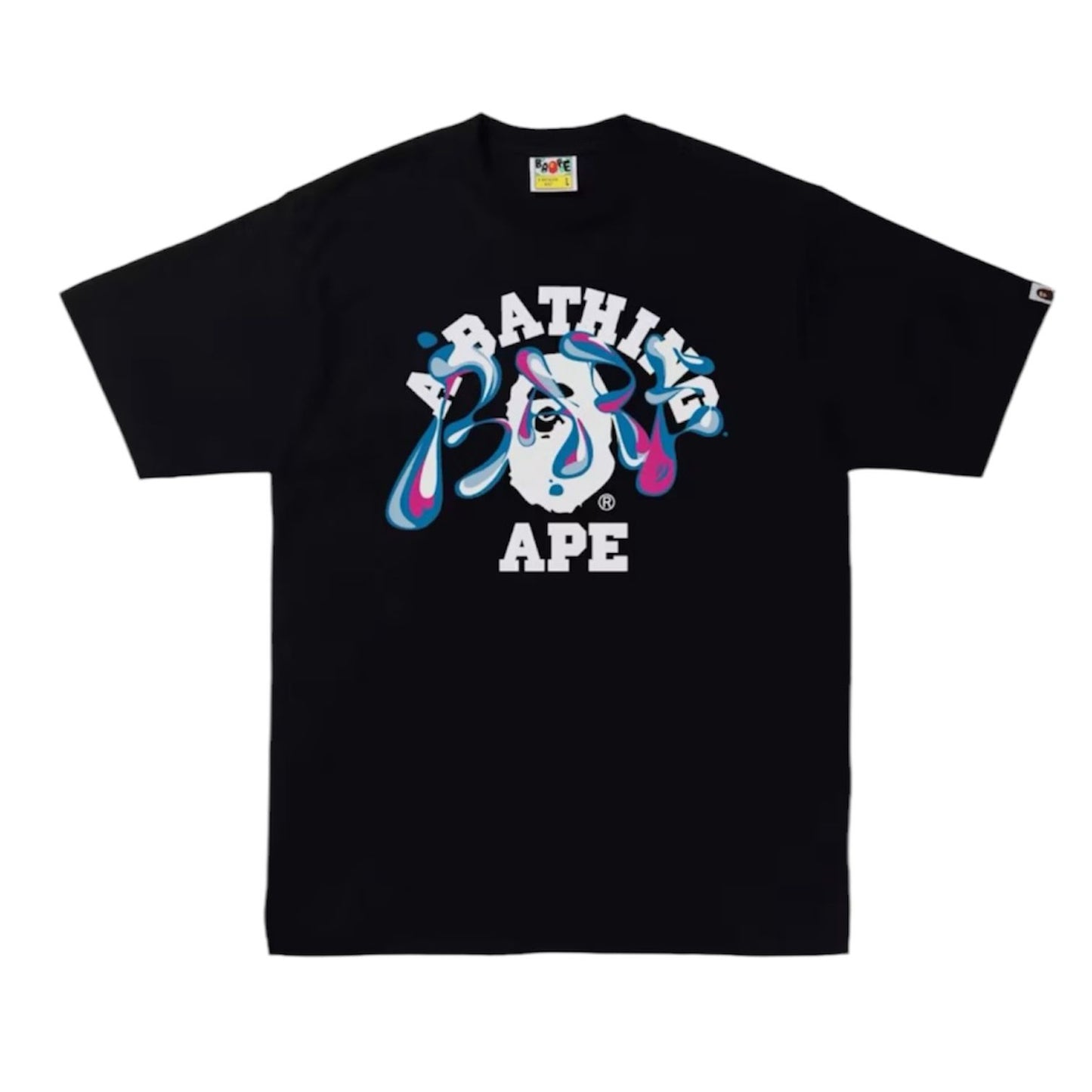 A Bathing Ape Bape " BAPE Marble Camo Liquid College " Black T-Shirt