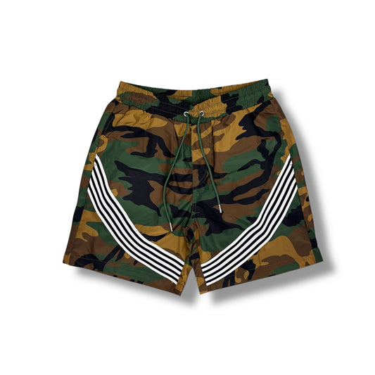 Kindred Stripe Nylon Shorts Camo