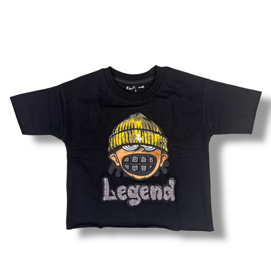 Focus Legend Crop Black Tee Boys