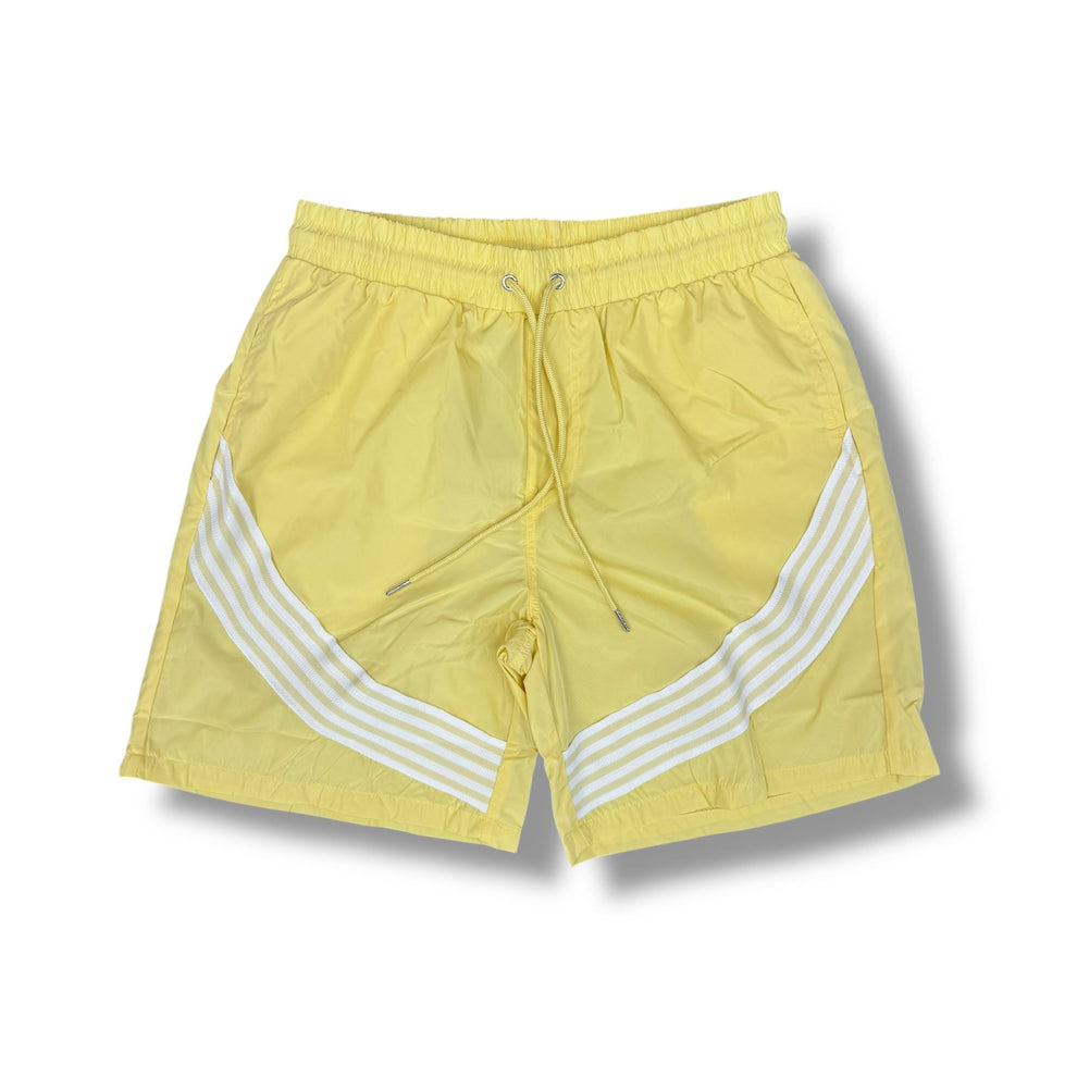 Kindred Stripe Nylon Shorts Banana Yellow