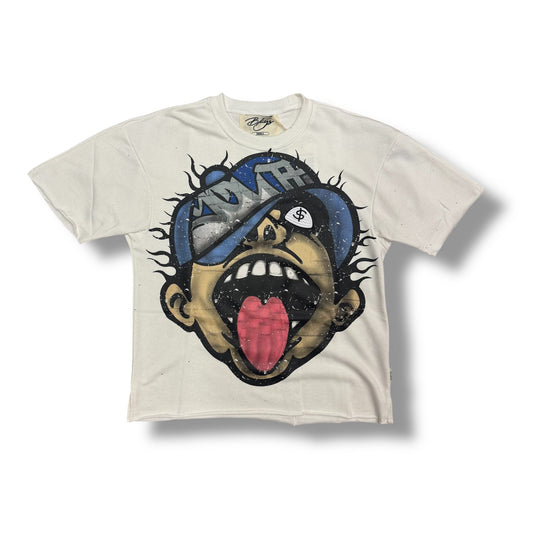 Bkys Crash Cropped White T-Shirt