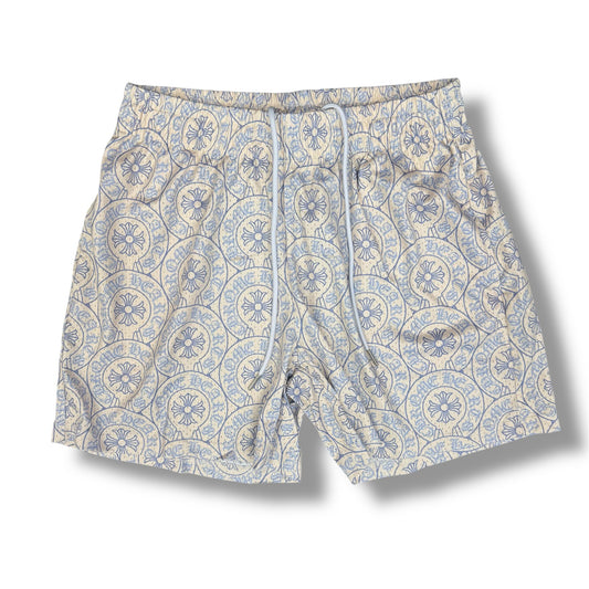 New Bara Royal Cream/Blue Mesh Shorts