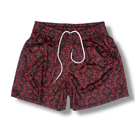 New Bara Royal Red/Black Mesh Shorts