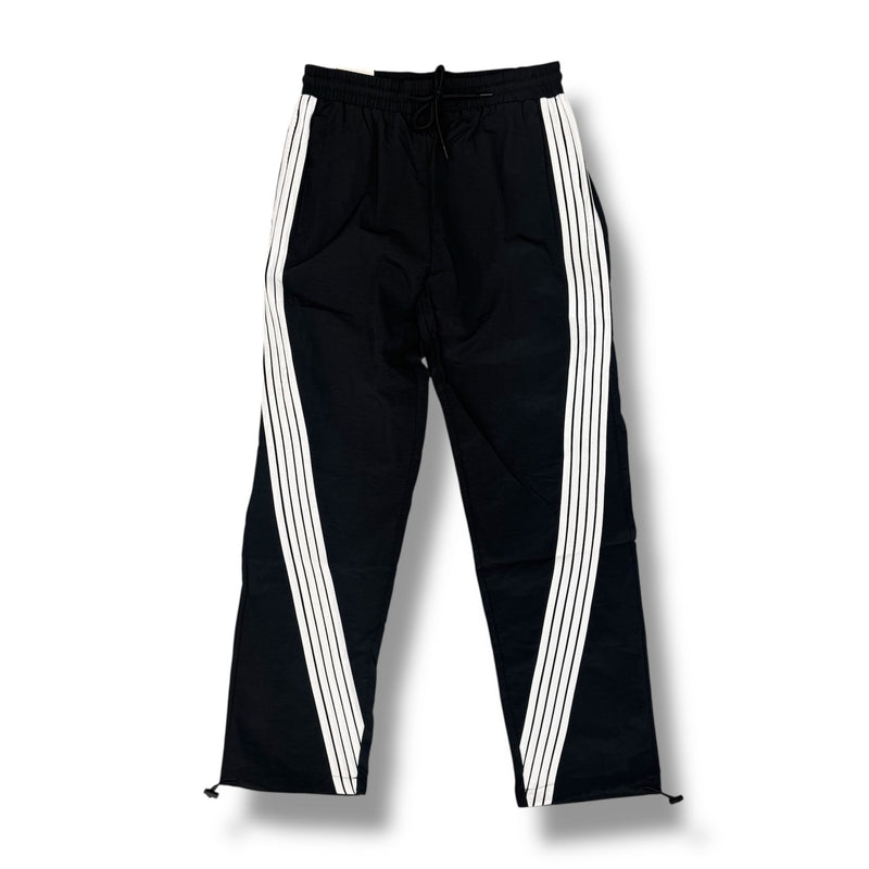 Rebel Minds Black / White Stripe Nylon Track Pants