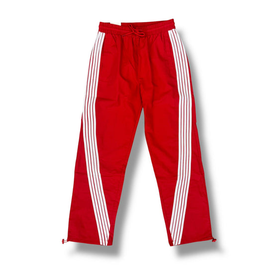 Rebel Minds Red/ White Stripe Nylon Track Pants